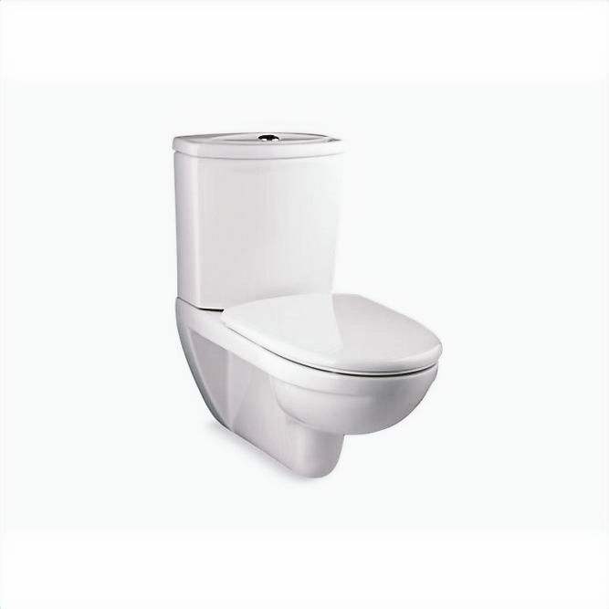 Odeon Wall-Hung Toilet with Exposed Tank with Quiet-Close Seat and Cover