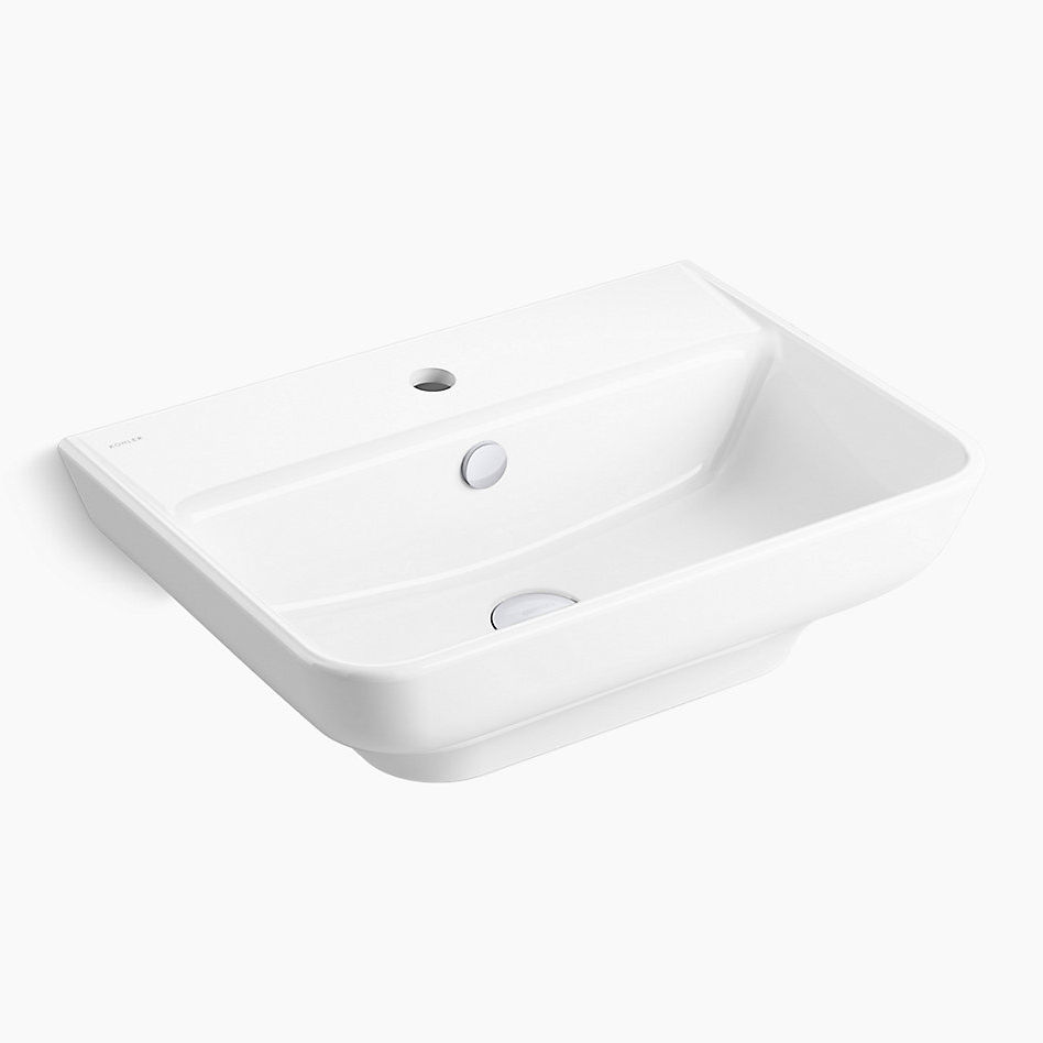 Trace 55 cm Rectangular Wall-Mount Bathroom Sink