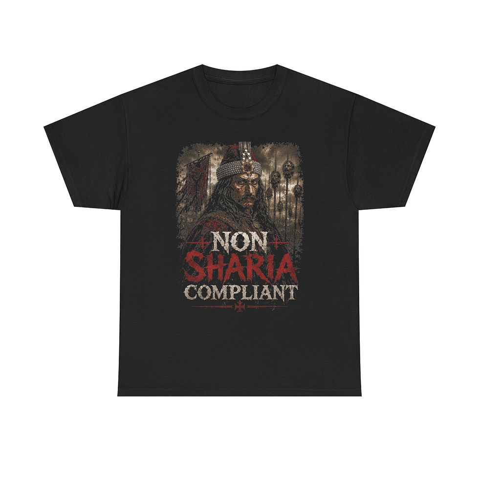 Thumbnail: Sharia Compliant Graphic T-Shirt — Distressed Political Statement Tee