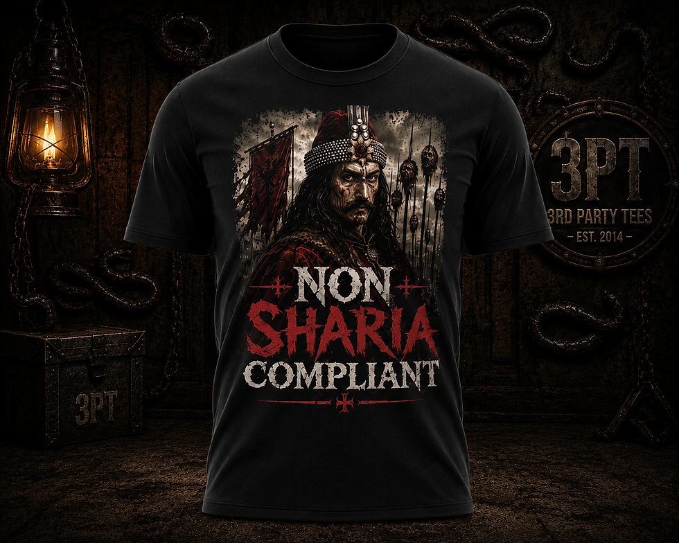 Thumbnail: Sharia Compliant Graphic T-Shirt — Distressed Political Statement Tee