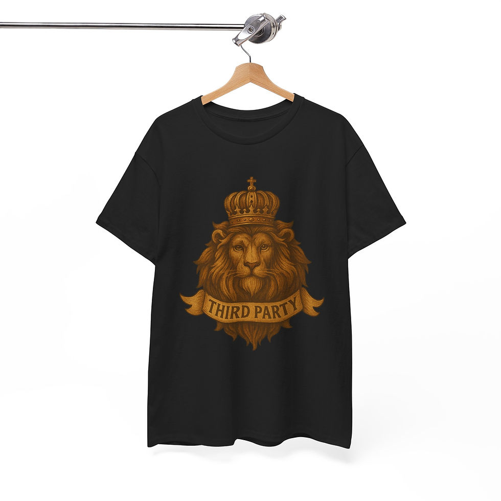 Thumbnail: Lion Crest T‑Shirt – Crowned Lion "Third Party" Graphic Tee