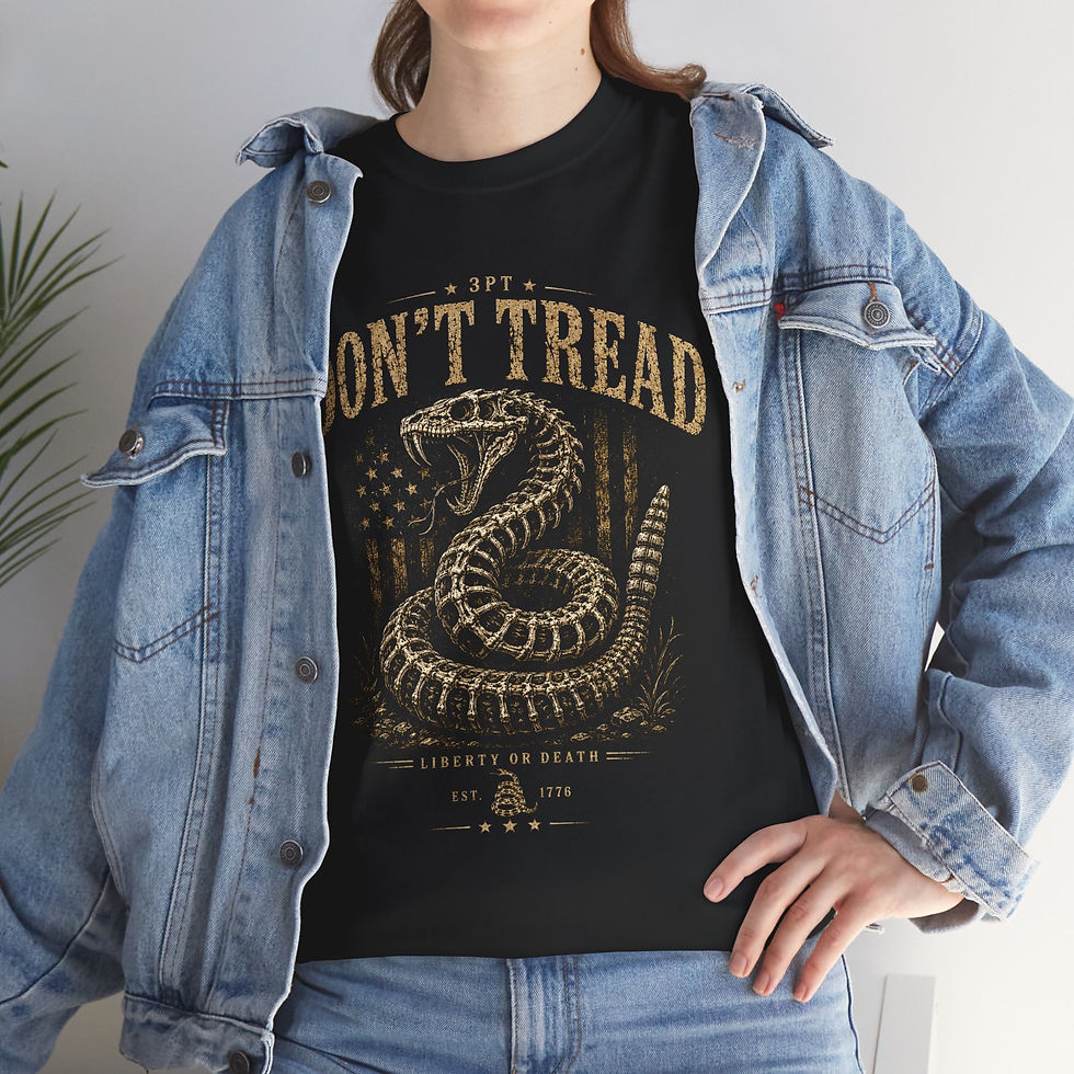 Thumbnail: Don't Tread Snake Tee — Patriotic Gadsden-Inspired Graphic T-Shirt