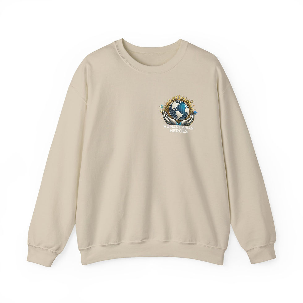 Thumbnail: Earth in Hands sweatshirt | Globe, nature, celestial accents