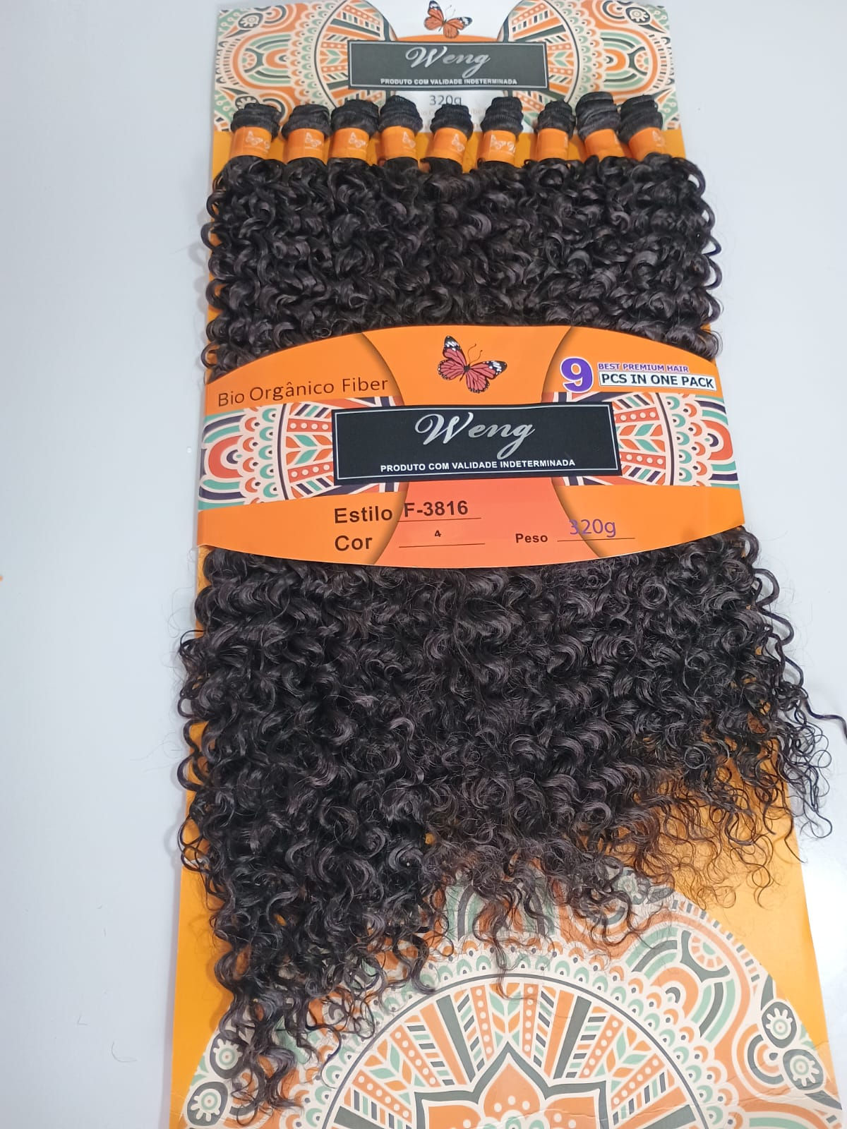 Fibra orgânica premium Weng F3816 cor 4 castanho médio
