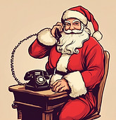 santa answering a phone call - vertical style image.jpg