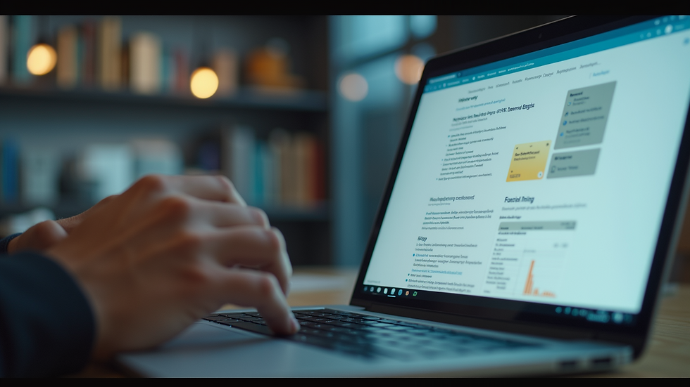Close-up view of an online learning platform interface