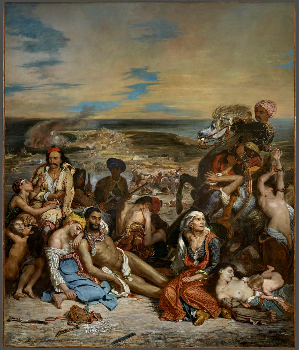 Eugène Delacroix, Scenes from the Massacre at Chios, 1824
