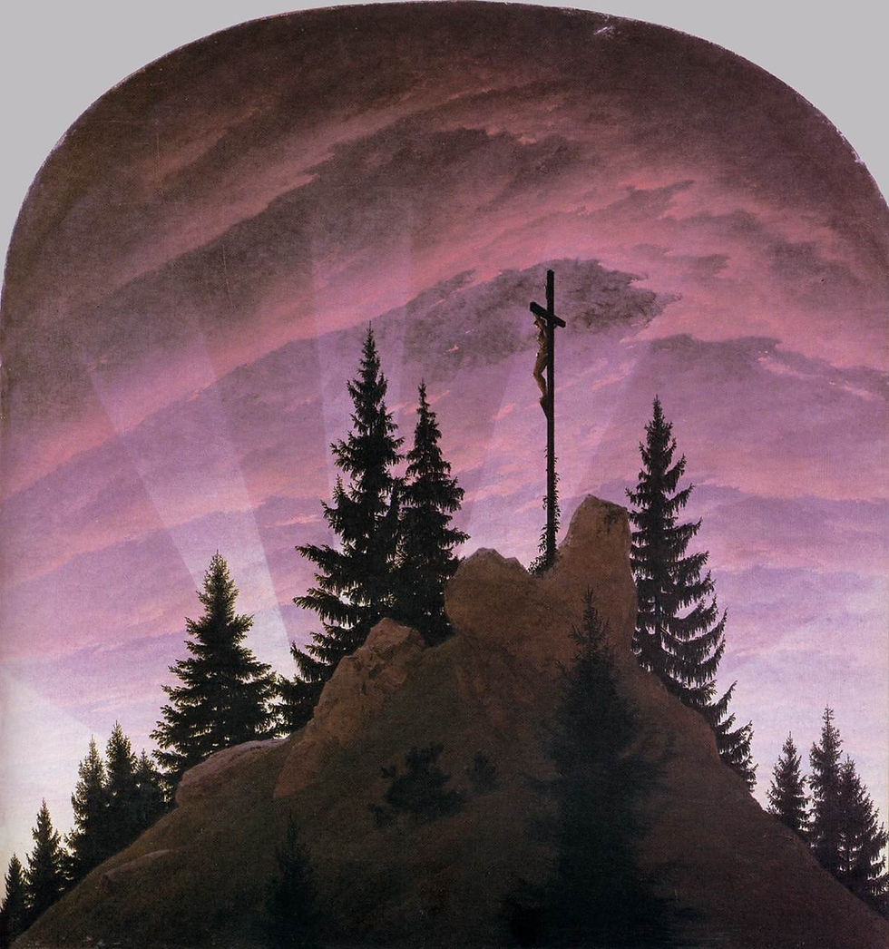 Caspar David Friedrich, The Cross in the Mountains (Tetschen Altar), 1808
