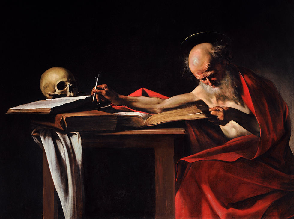 Caravaggio, Saint Jerome Writing