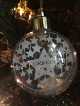 'Custom starry night christmas bauble'