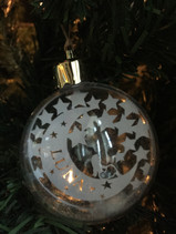 'Custom starry night moon bauble'