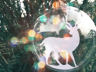 'Stag papercut christmas bauble'