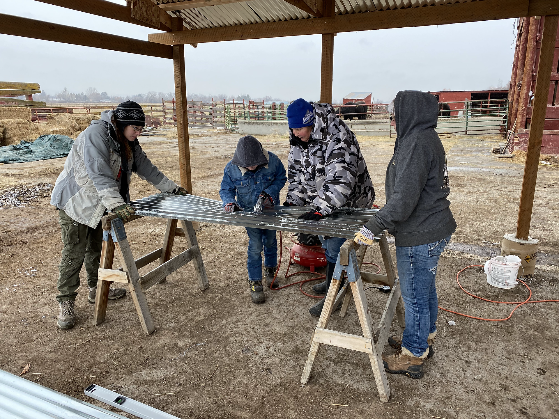 Thank goodness for our family, they had excellent ideas on how to navigate different parts of the build and Margie is the best at cracking the whip and keeping us all on task!