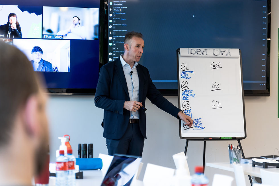 Tom Dalton speaking at a corporate event in Ireland