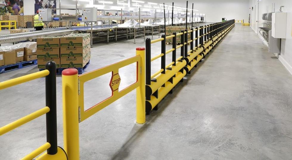 Walkway barrier and guardrail protection system by Polybar