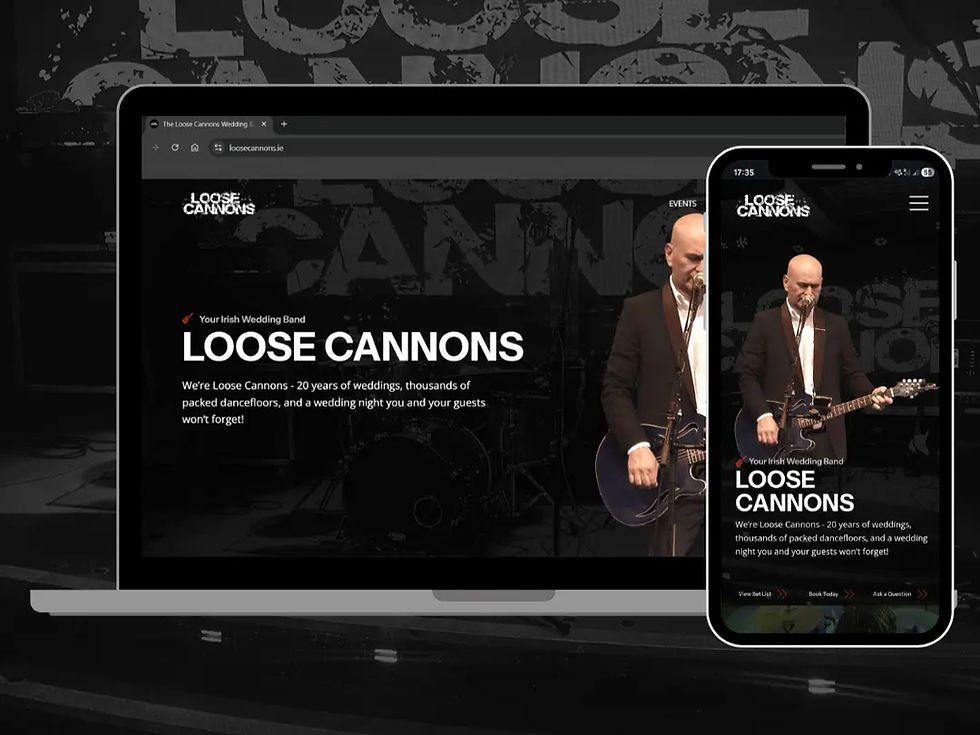 Loose Cannons Wedding Band Website Design Case Study