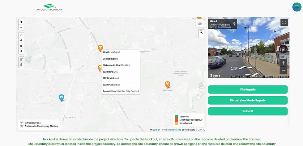 Air Quality Software User Interface