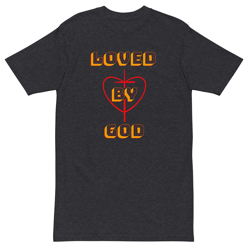 Thumbnail: Loved By God Men’s premium heavyweight tee
