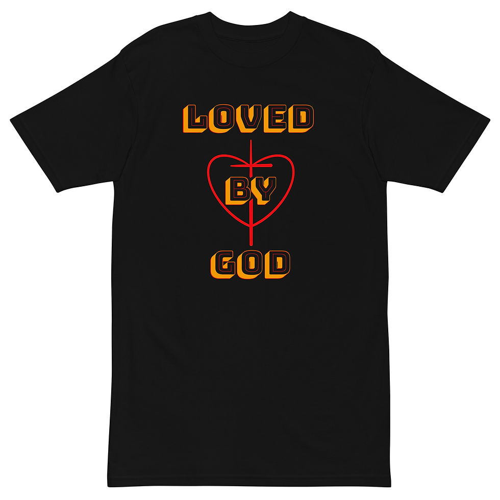 Thumbnail: Loved By God Men’s premium heavyweight tee