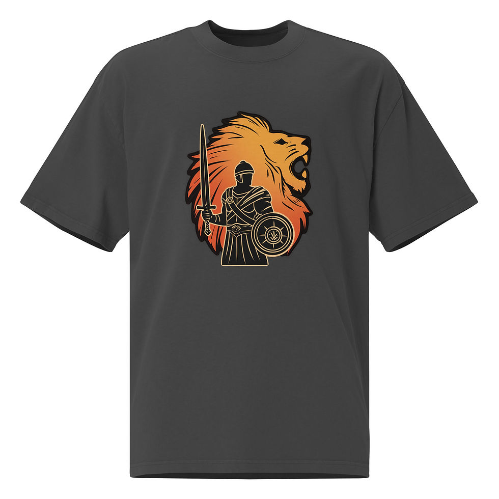 Thumbnail: Man of Valor Oversized faded t-shirt