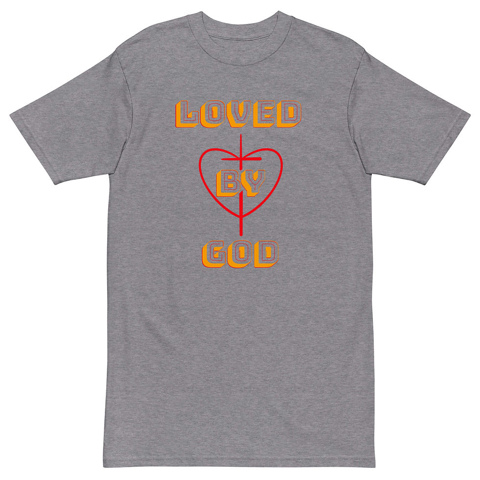 Thumbnail: Loved By God Men’s premium heavyweight tee