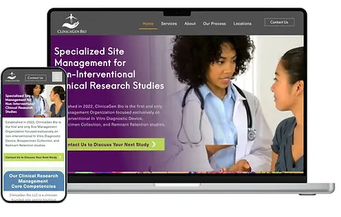 Clinical Research Website Design