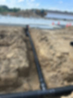 drains installed to keep future water off of the foundations of the building