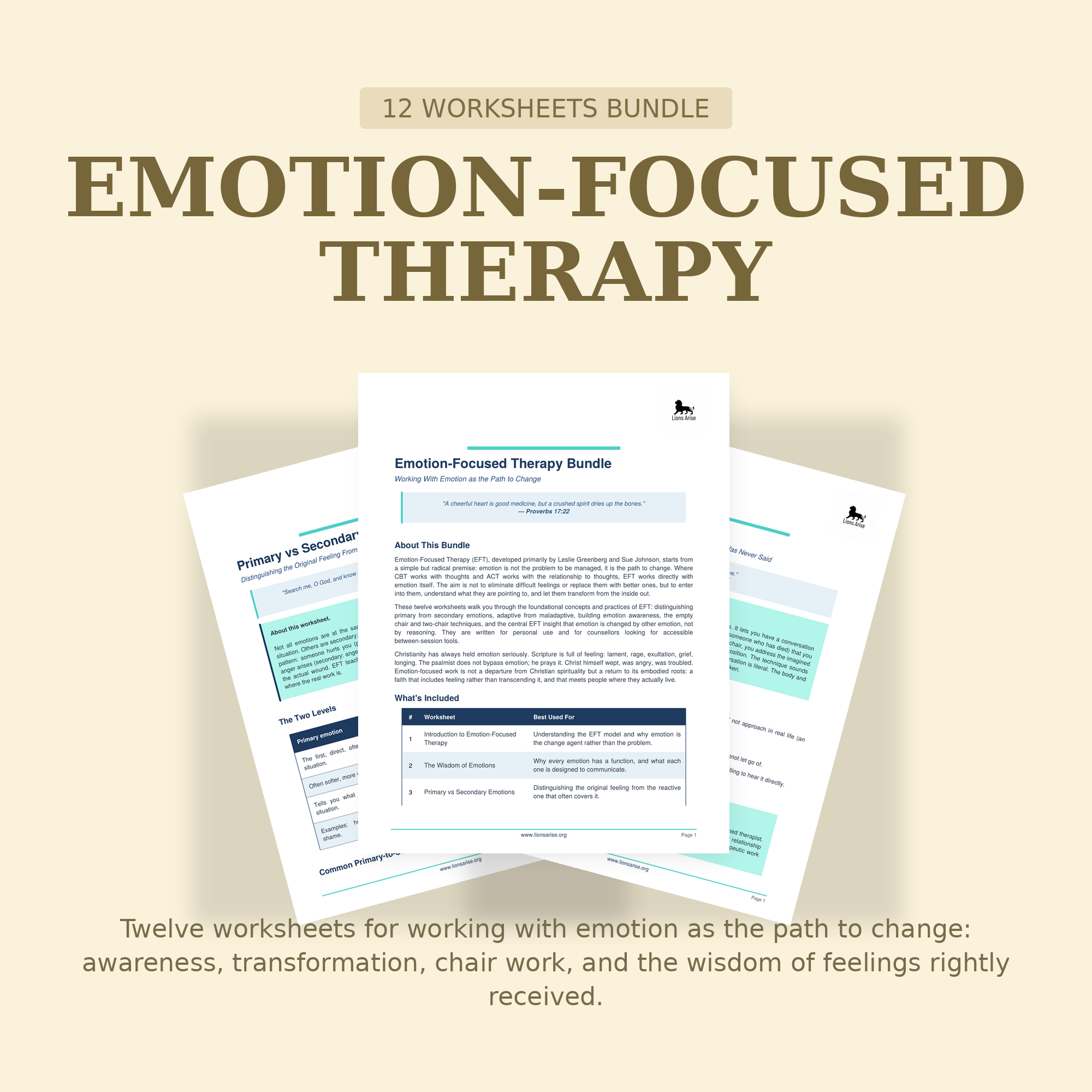 Emotion-Focused Worksheet Bundle