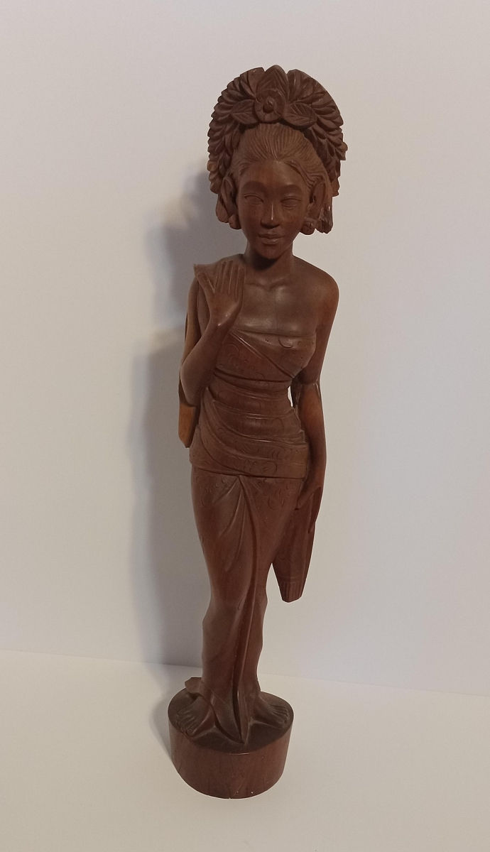 Early 1900's Balinese Dancer Wooden Carving