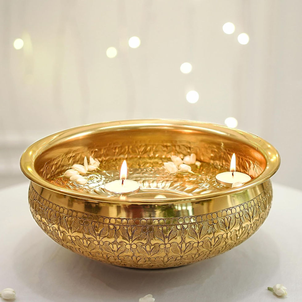 Thumbnail: 10 inch Antique Round Traditional  Urli Bowl 