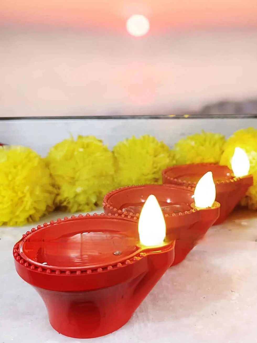 Thumbnail: 6 Pcs Electric Flameless & Smokeless LED Diya Lights