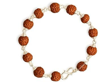 Silver plated 5 Mukhi Rudraksha Bracelet