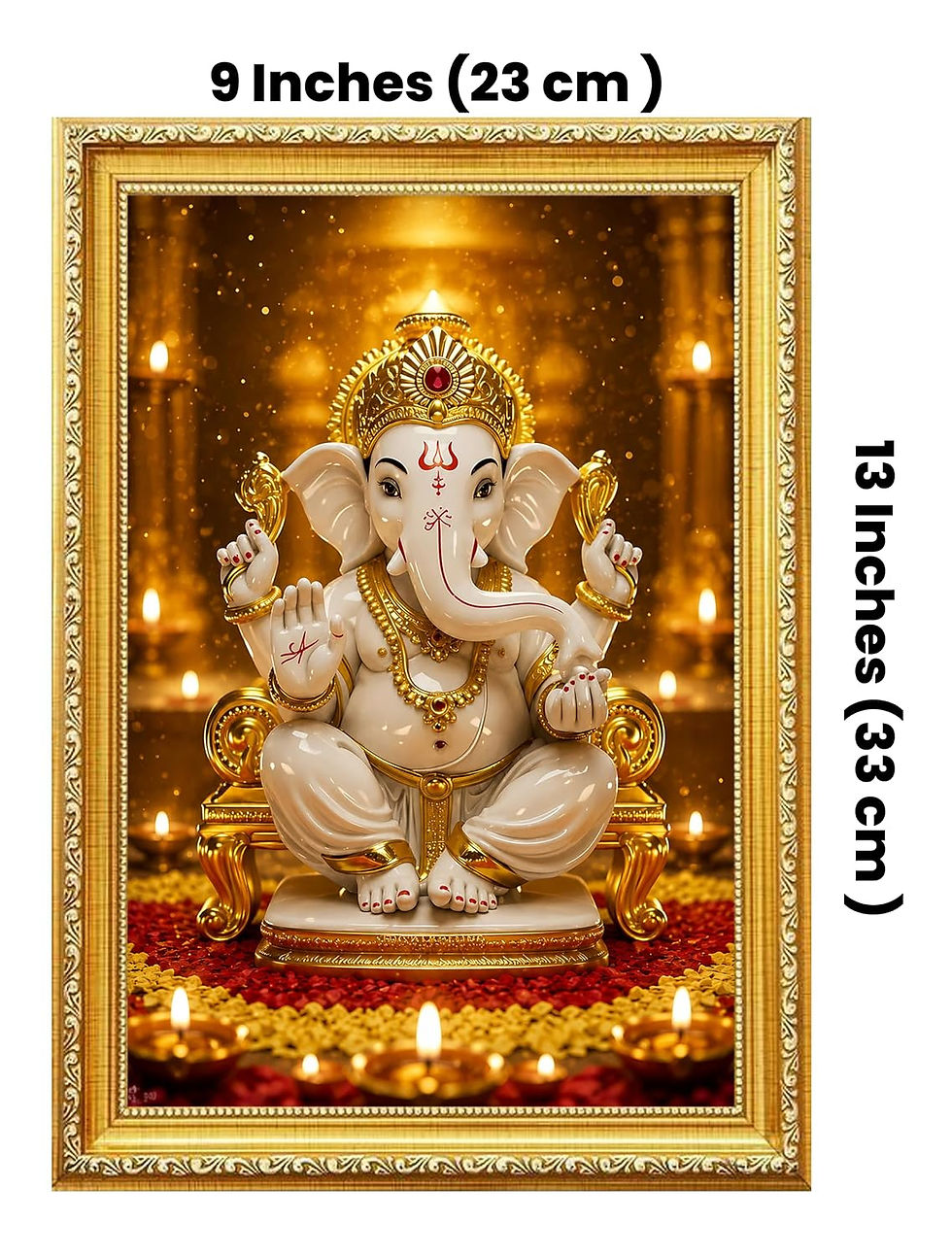 Thumbnail: Vrindavan Handicrafts - Ganesh Ji Photo Frame  |  23x33 cm
