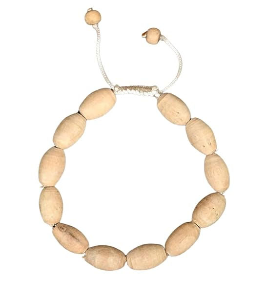 Thumbnail: Natural Tulsi Oval Bead Bracelet 