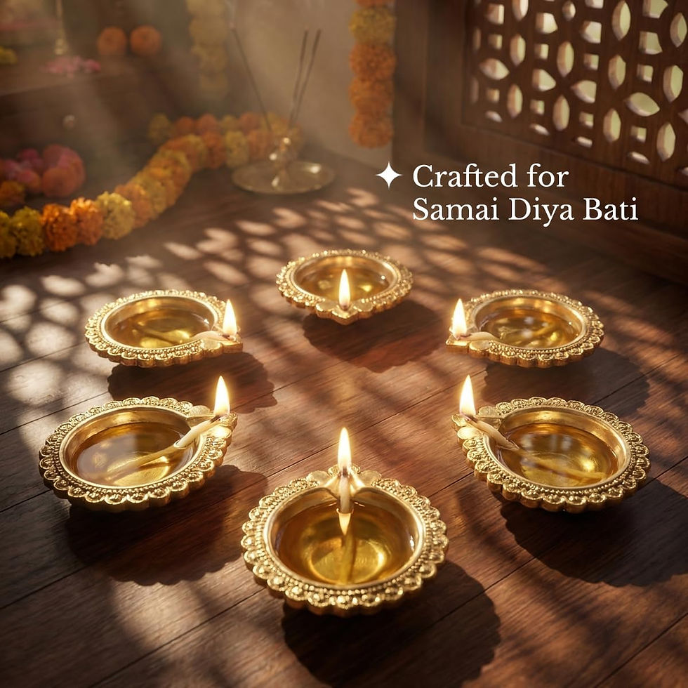 Thumbnail: Vrindavan Handicrafts - (Pack of 6) Traditional Kuber Deepak
