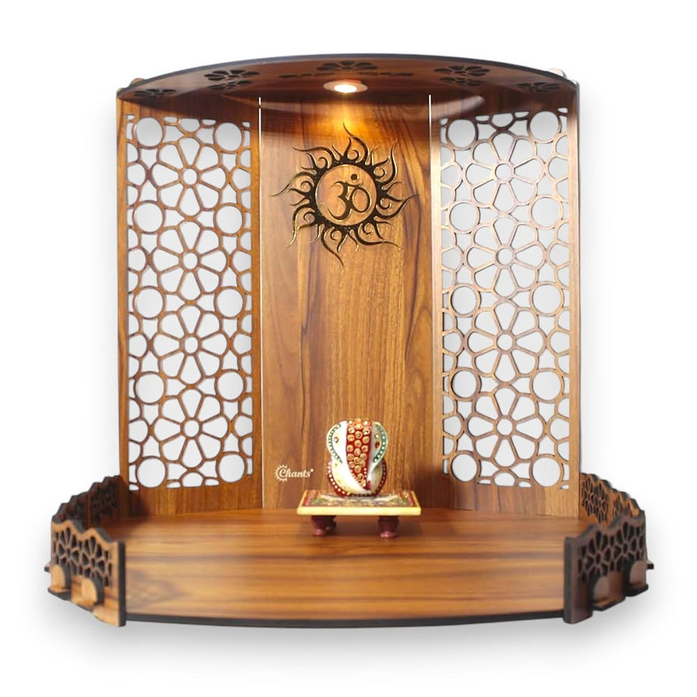 Thumbnail: Wooden Pooja Mandir 45.7 x 41.9 x 40.6 Centimeters 2kg