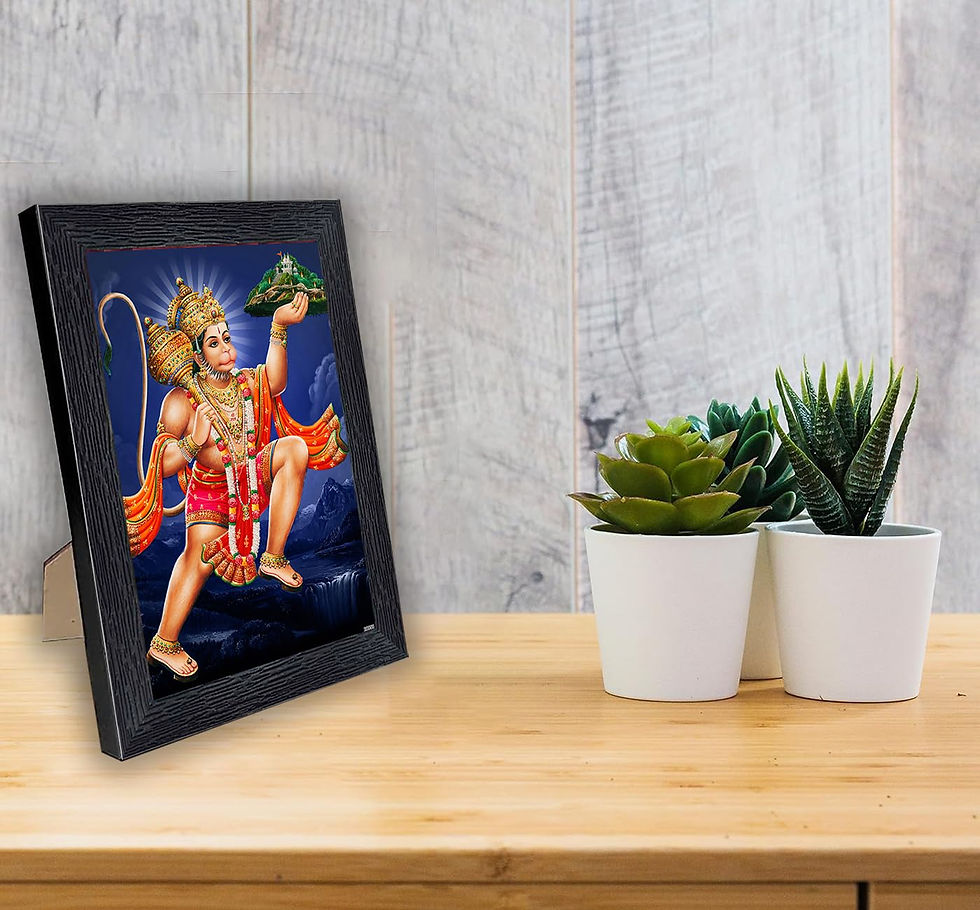 Thumbnail: Hanuman Ji Wooden Photo Frame With Acrylic Sheet | 8x6inch