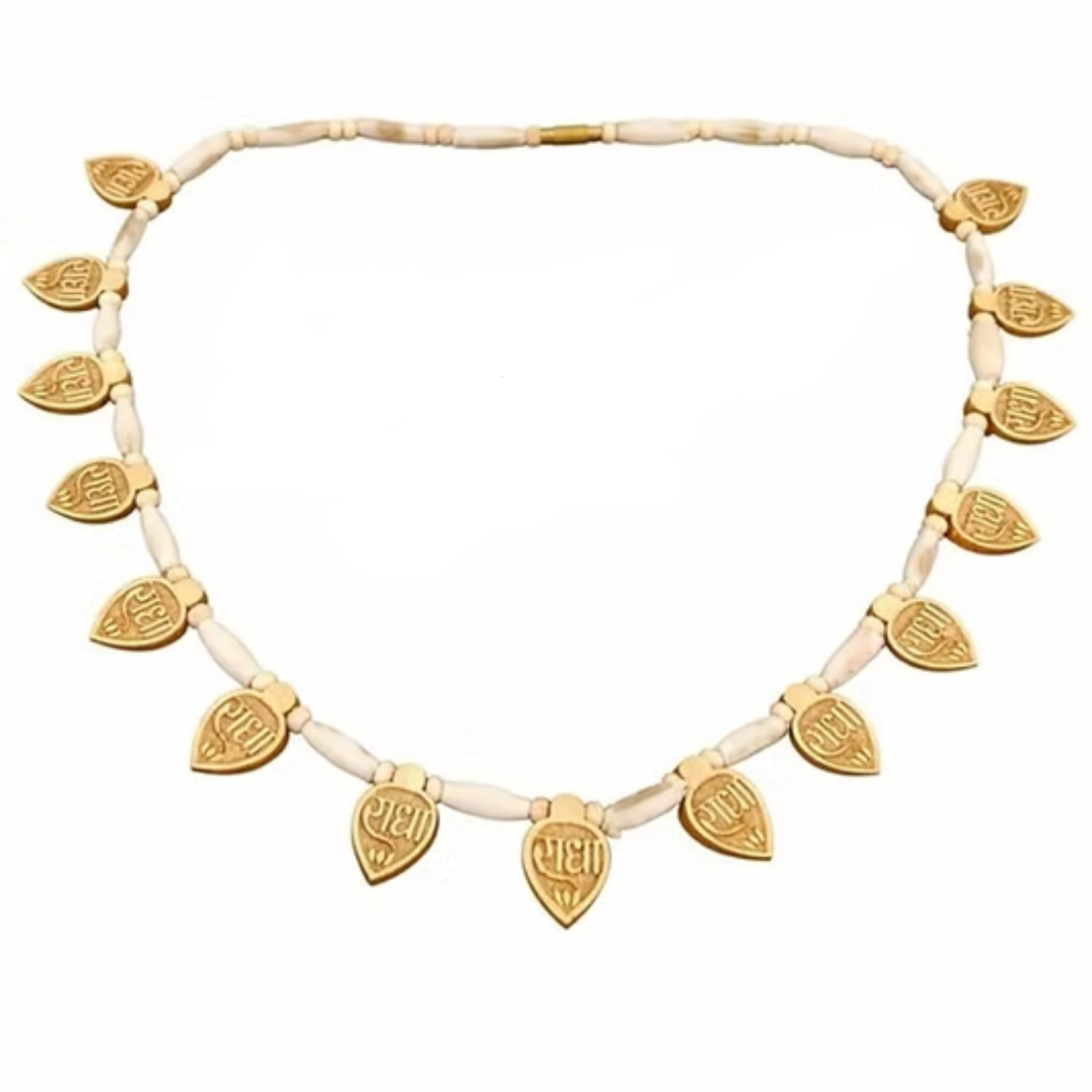 Radha Radha Inscribed Tulsi Kanthi Mala