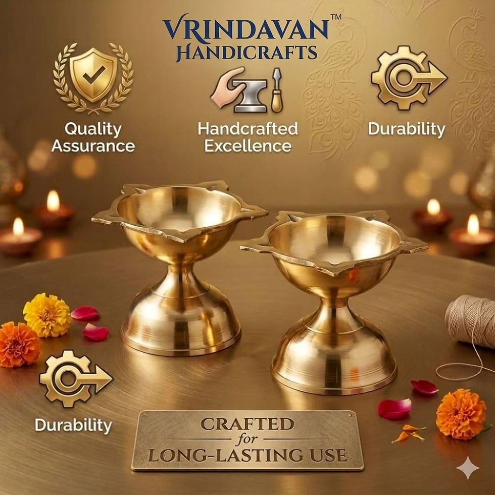Thumbnail: Decoration Oil Lamp for Pooja and Worship Decoration Pack of 4