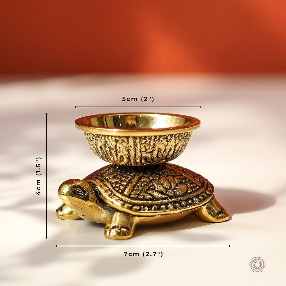 Thumbnail: Vrindavan Handicrafts - Handcrafted 100% Pure Brass Turtle Diya