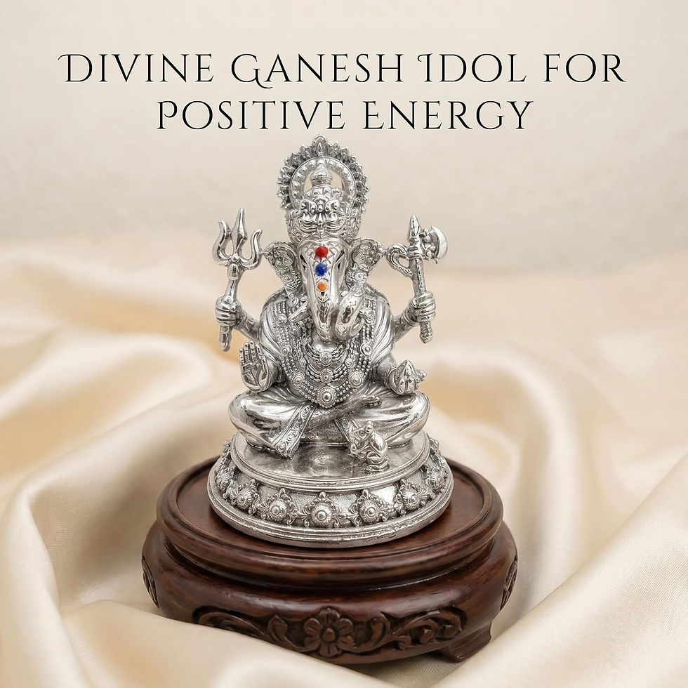 Thumbnail: Vrindavan Handicrafts - Silver Plated Ganesh Idol 3 Inch with Gift Box