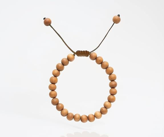 6mm Adjustable Natural Chandan Beads Bracelet