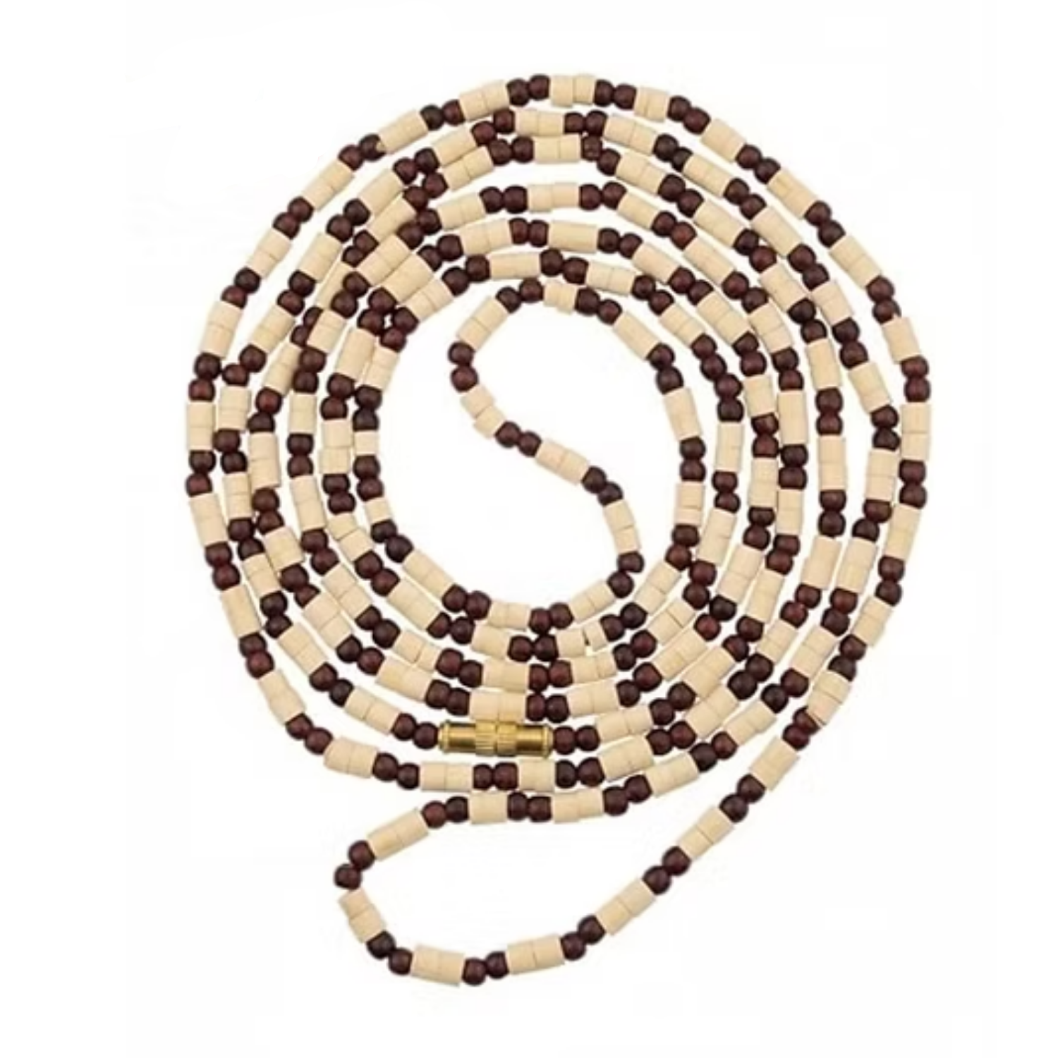 Premium 12-Inch Clasp-Free Dual-Tone Tulsi Kanthi Mala