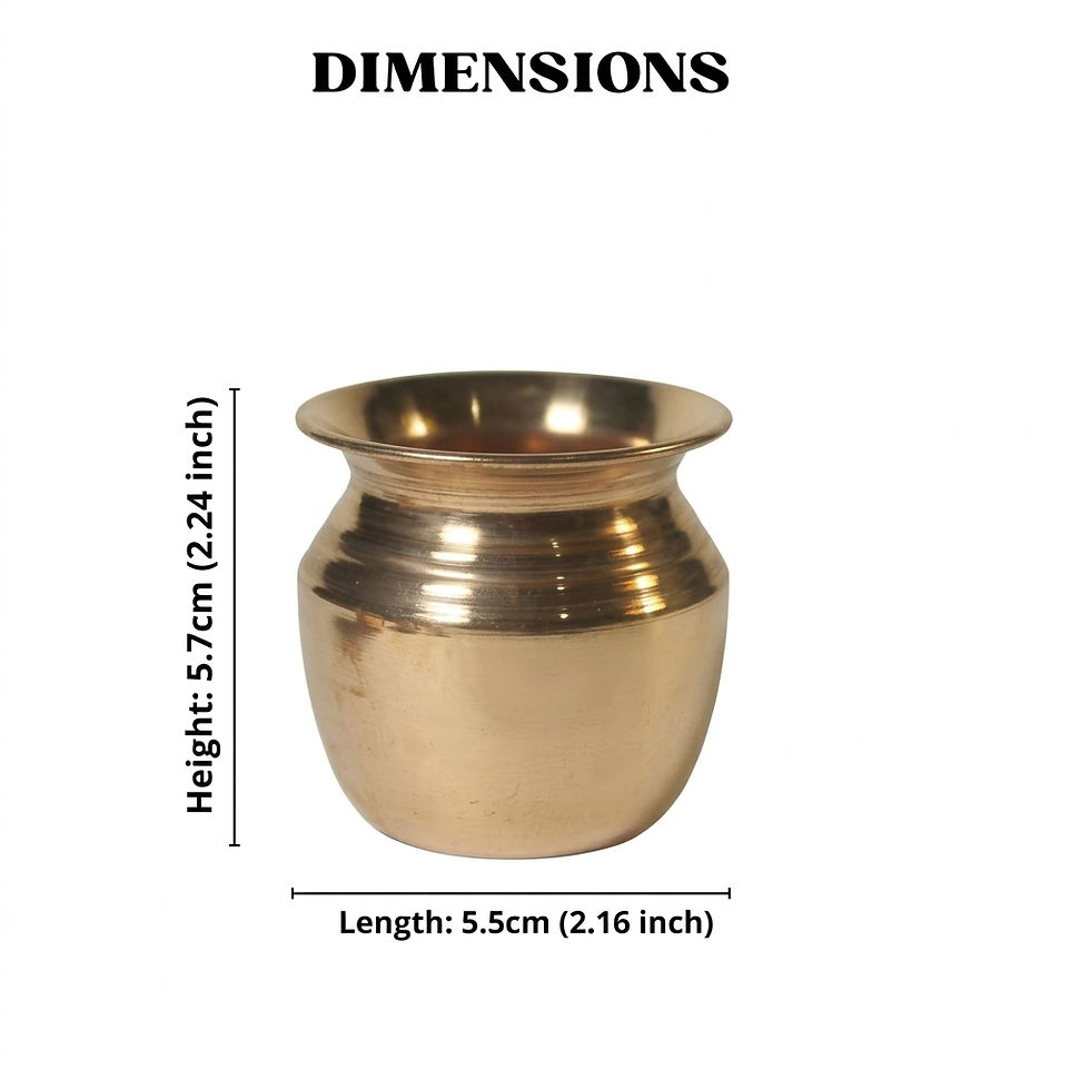 Thumbnail: Vrindavan Handicrafts - Pure Copper Mini Lota Set of 6