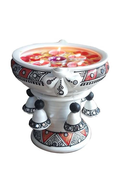 Thumbnail: Handmade Terracotta Decorative Flower urli Bowl