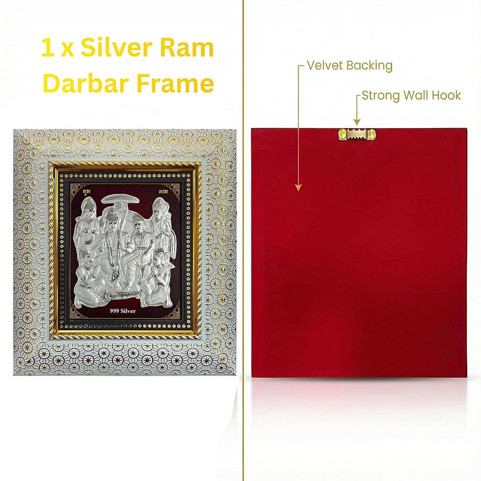 Thumbnail: Vrindavan Handicrafts - Silver Ram Darbar Wall Frame – 999 Silver Art