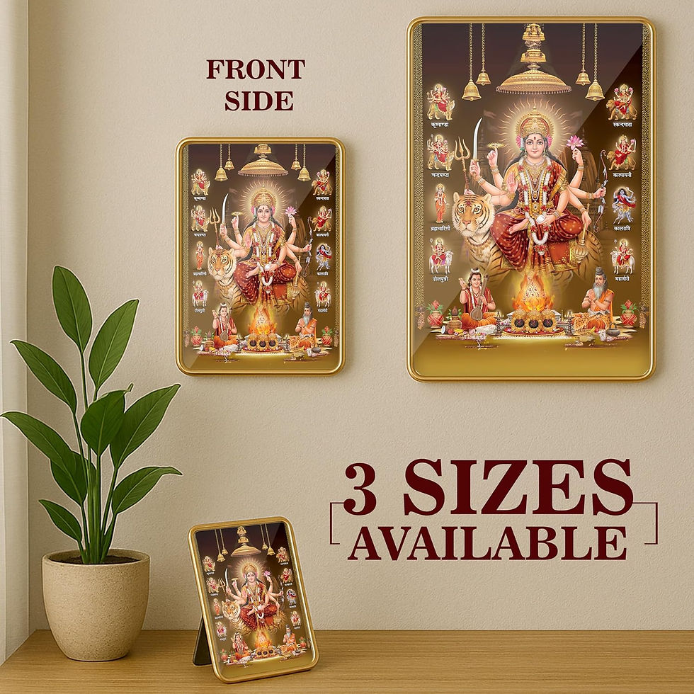 Thumbnail: Navdurga Mata Photo Frame 6x8 Inches Crystal Glossy UV Printed