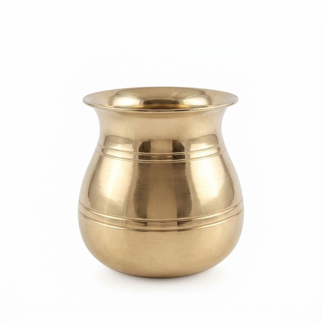 Vrindavan Handicrafts - Pure Brass Kalash/Lota 300ml