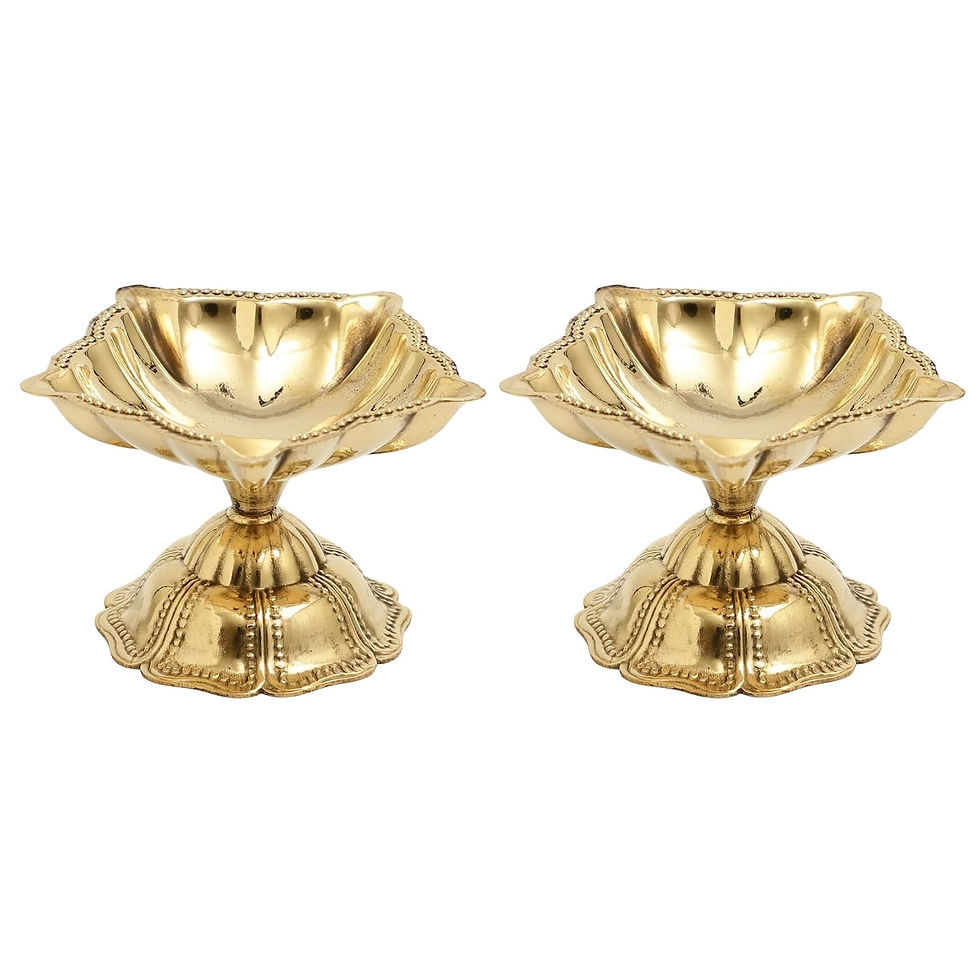 Thumbnail: Pure Brass Diya Set of 2 