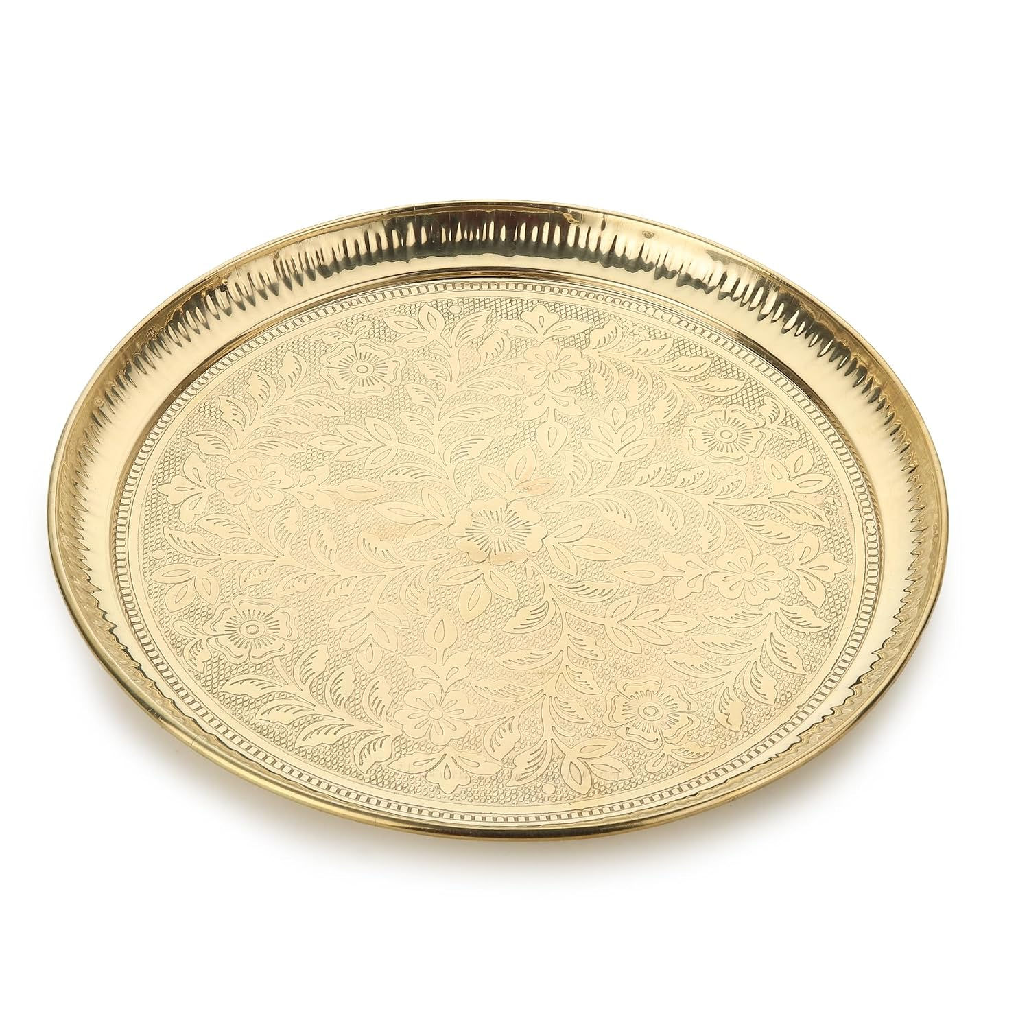 7 Inch Brass Aarti Plate